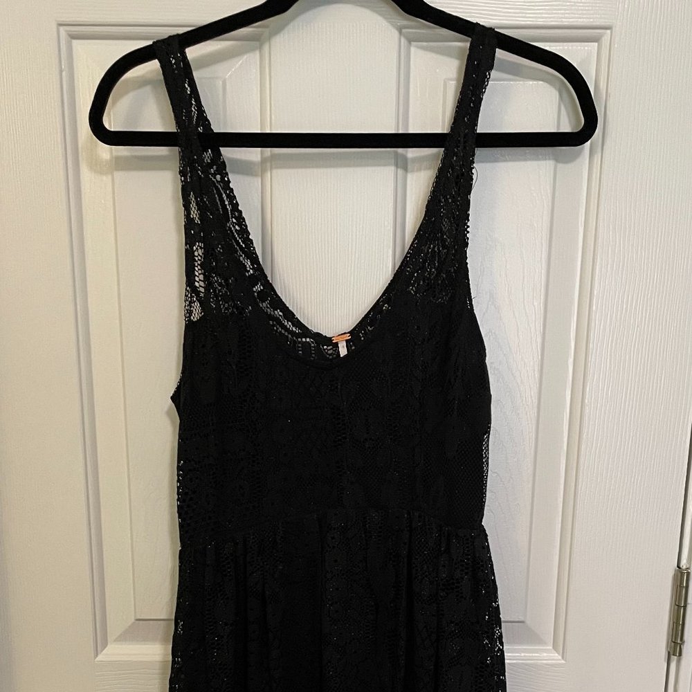 Free People Kristal Lace Salinas Foil Print Dress